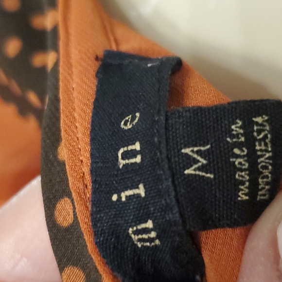 Sheer orange blouse with Peter Pan Collar - Picture 8 of 8